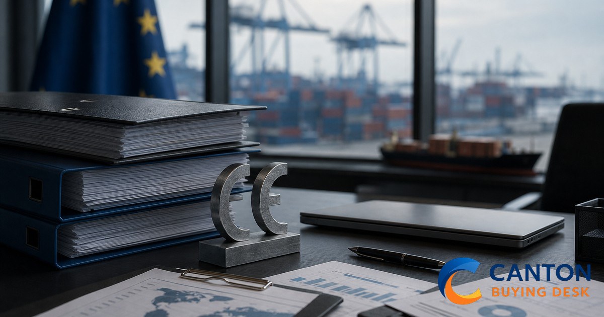 Cumplimiento del importador europeo al comprar en China: REACH, CE y GPSR — portada del artículo