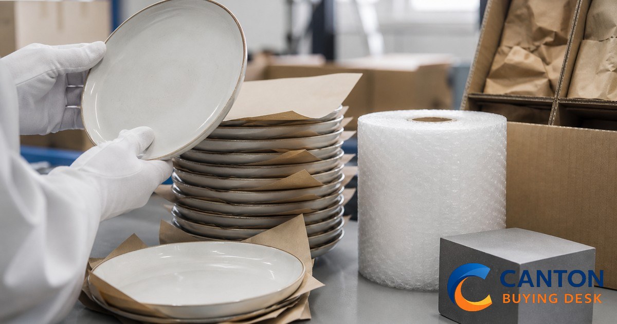 Ispezione vetro e ceramica Cina: rottura, deformazione e riempimento cartone — copertina articolo